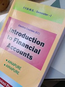 Textbook Of FYBMS(Introduction to financial accounts)