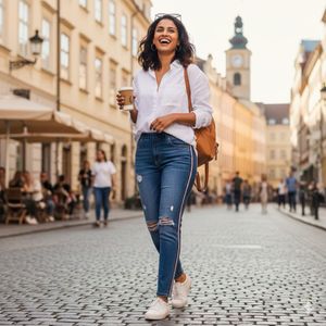 💥Edge &amp; Shine: HUE Distressed Shimmer Jeggings! ✨