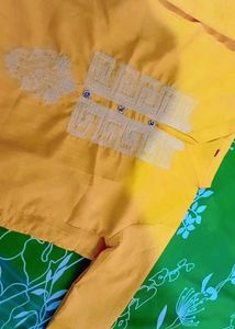 Yellow Embroidered Kurta