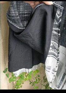 Black &amp; White Print Tunic Dress