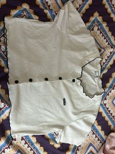 Cute White Button Top