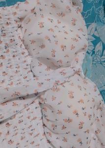 Floral Smocked Padded Crop Top