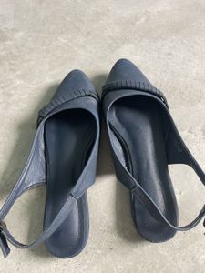 Blue Slingback Flats