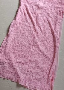 Pink Embroidered Kurta