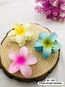 Flower Hair Claw Clips - Set of 6