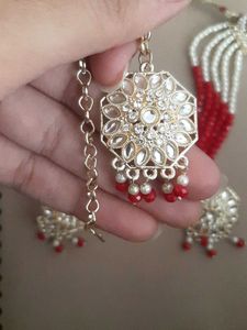 Beaded Full Necklace &amp; Tika Set