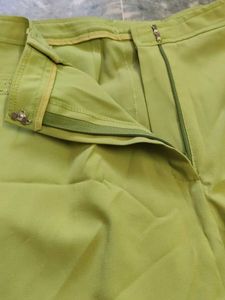 Green Wide Leg Pants Length 37 Inches