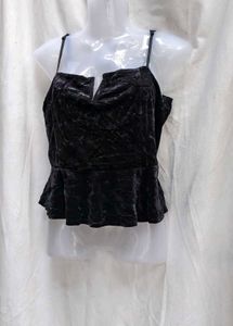 152310. Velvet Peplum Cami Top