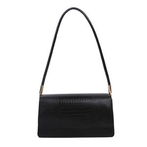 Black Embossed Shoulder Bag