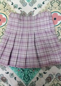 Pastel Plaid Tennis Skirt With Build Shorts