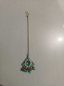 Blue Stone Maang Tikka Set