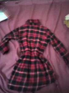 Red &amp; Black Plaid Flannel Dress