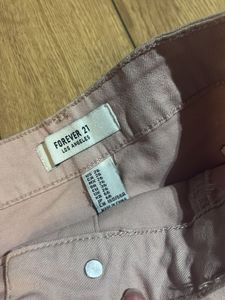 Baby Pink Button-Front Skirt