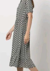 Printed Midi Shirt Dress