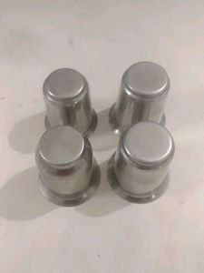Set of Four Steel Tumblers,used