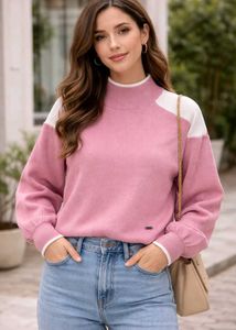 Pink Turtleneck Sweater