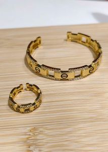 Gold Bracelet &amp; Ring Set