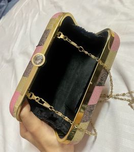 Sparkly glitter Striped Clutch for wedding