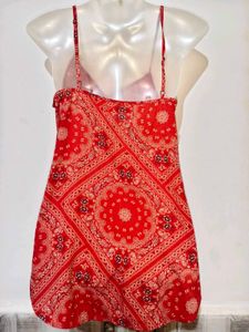 🎊Buy 1, Get 1 Free🎁Red Bandana Print Cami Top