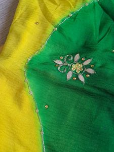 Nazmin Chiffon Sari ...With Chicken Work Blouse