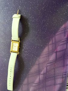 Rich White Square Wrist Watch