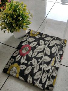 Unstitched Kalamkari Floral  Cotton Blouse