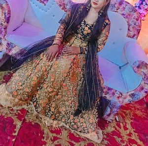 Elegant Embroidered Anarkali Gown