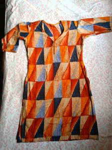 Beautiful Bright Multi Coloured Kurti, Size - Small To Medium