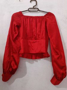 Red Off-Shoulder Top