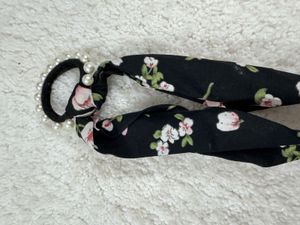Floral Hair Tie Scarf