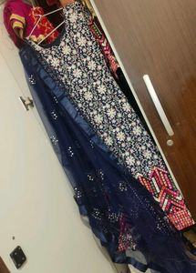 Mirror Work Embroidered Kurta Set