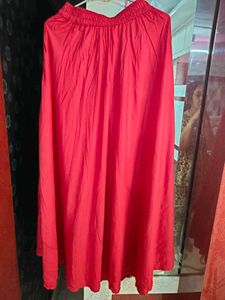 Rust Embroidered 2 Pcs Dress For Karwachauth