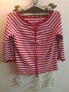 Red Stripped Top ❤️#Studio