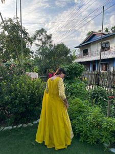 Yellow Embroidered Kurta Set