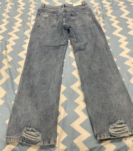 Ripped Wide Leg Jeans