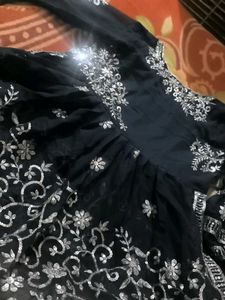 Teal Colour Sharara
