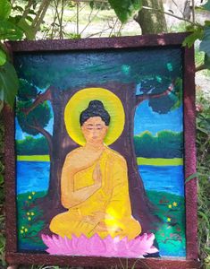 BUDDHA UNDER TREE ART 🧡