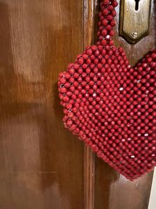 Heart Shaped Beaded Bag