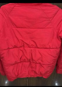 Crop Red Puffer Jacket