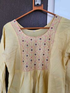 Yellow Embroidered Tunic