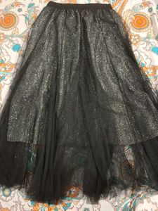 BLACK SHINY SKIRT
