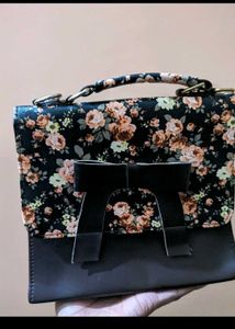 Brown Flower Hand Bag