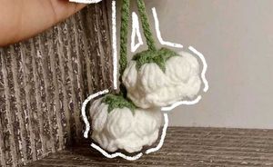 Cute Lily Of Valley Crochet Keychain