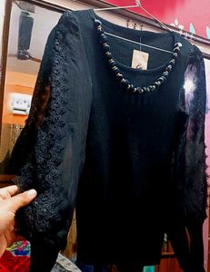 With Tag Stylish Black knit Top