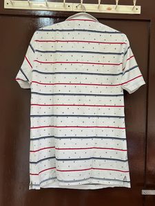 White polo Tshirt With Minimal Design