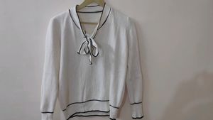 Creme  knot Sweater