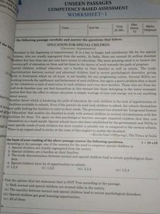 Me &#39;n&#39; Mine English Worksheets for CBSE Class IX