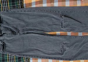 Ripped Gray Jeans