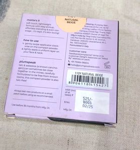 Plum Matte Compact Powder With 15 Pf