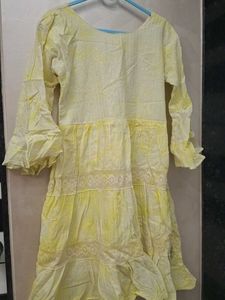 A line frock knee length